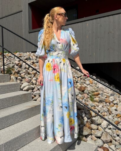 Organza gown - Blue meadow