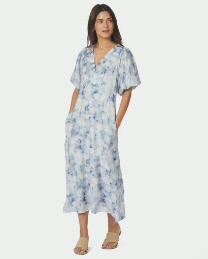 Illana Floral Fusion Dress - Blue