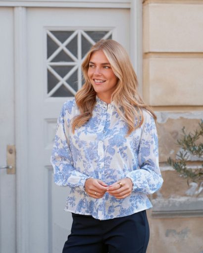 Oda flower spring shirt - White