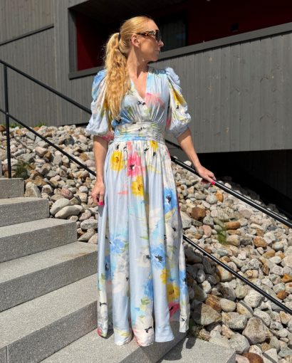 Organza gown - Blue meadow