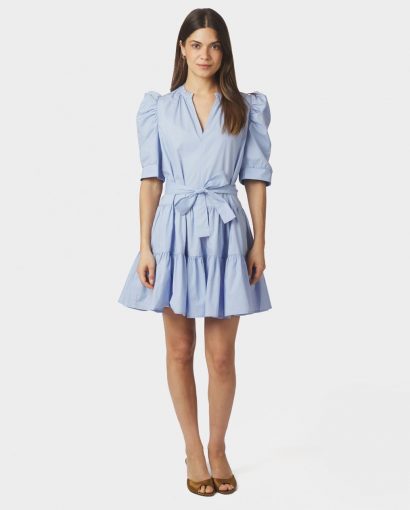Tabbie Poplin dress - Light blue
