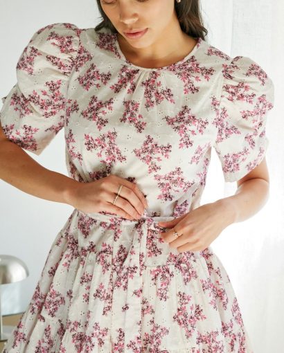 Annitas starling flower dress - Fuchia