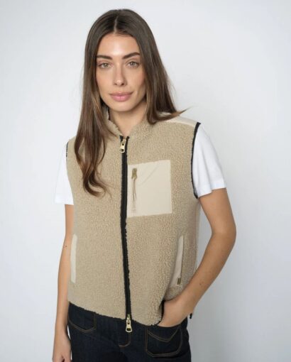 Rowe Eli Teddy vest - Feather gray