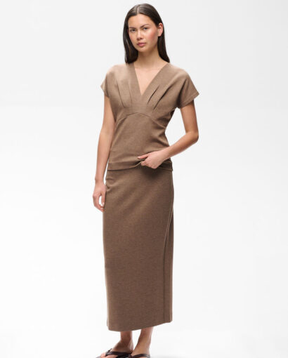 Aida melange skirt - Coffee