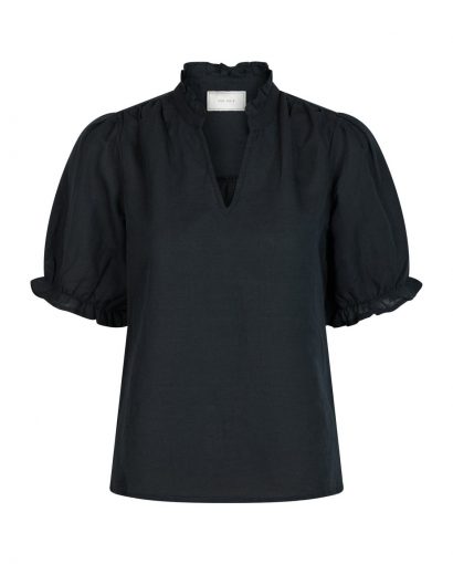 Odesa Linen Blouse  - Navy