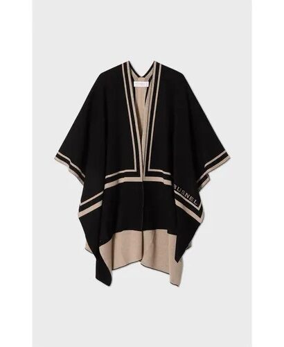 Garbo poncho - Black/Oat