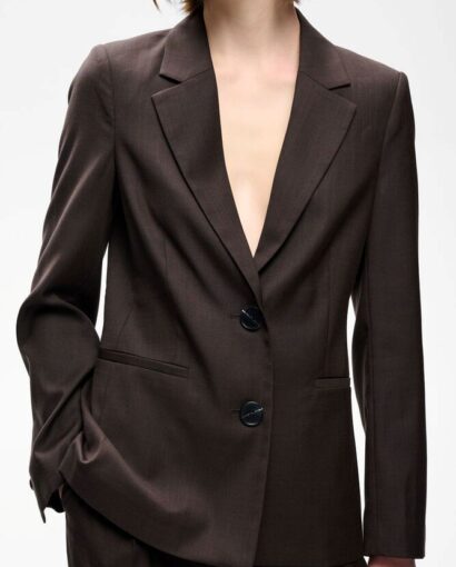 Cadie mel core blazer - Chocolate bown melange