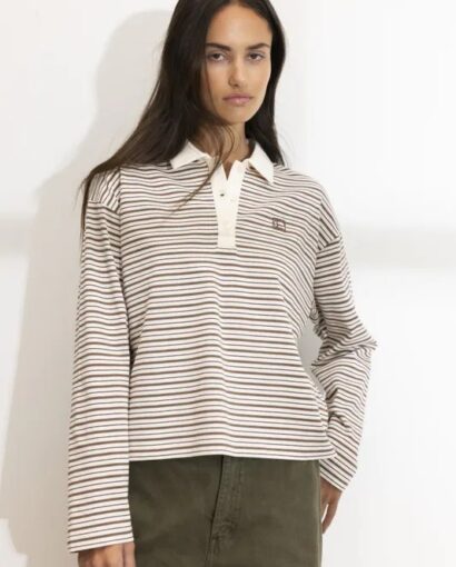 Elmer polo shirt - Brown stripe