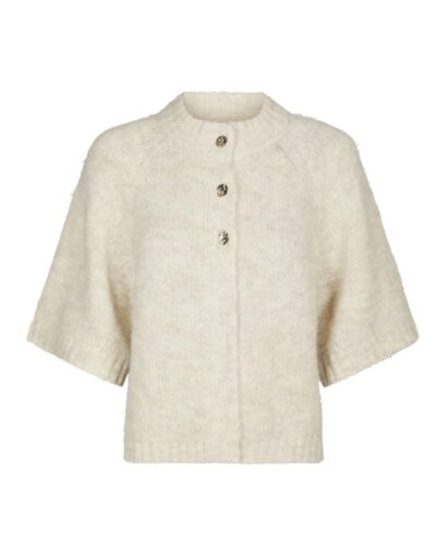 Benuta fluffy knit cardigan - Ivory