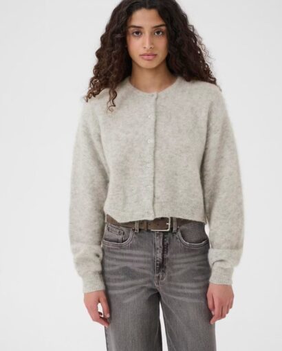 Debbie cardigan - Light grey melange