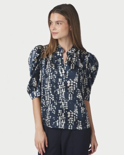 Roella scatter print blouse - Navy