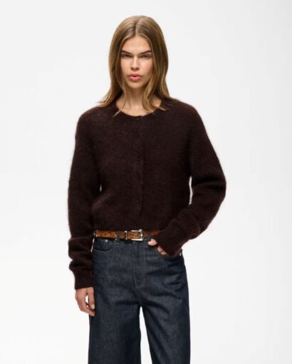 Debbie cardigan - Plum melange