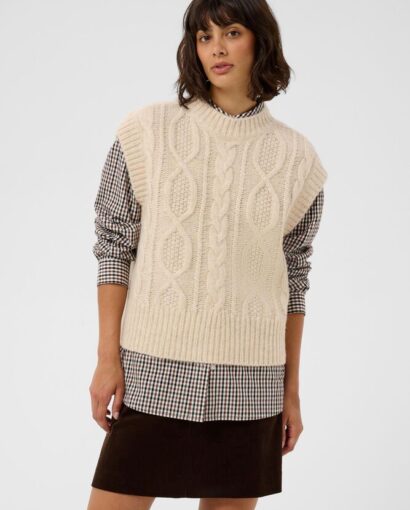 Chanina waistcoat - Whitecap melange