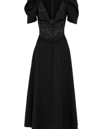 Francis lace midi dress - Black