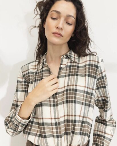 Joan flannel shirt - Green check
