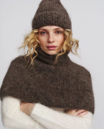 Silje chunky hat - Brown
