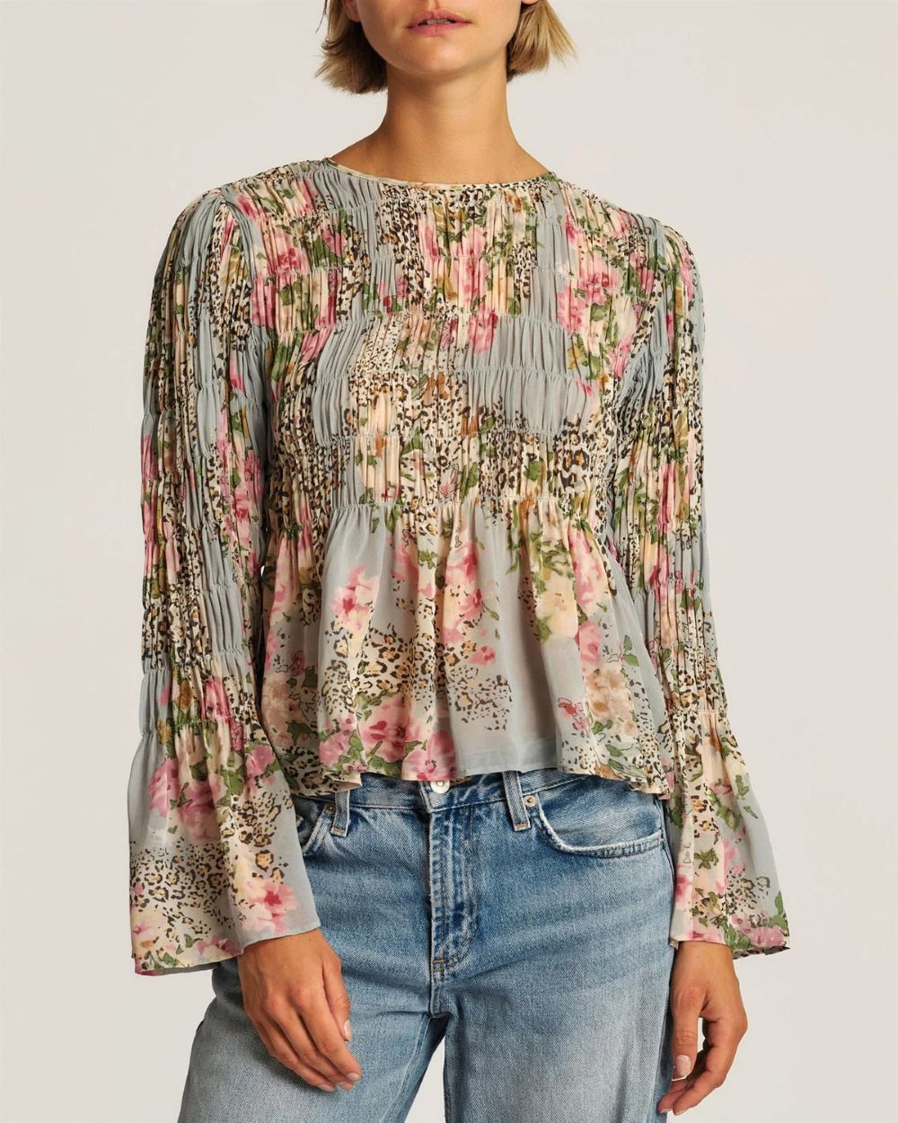 Georgette smocking top – Wild flowers