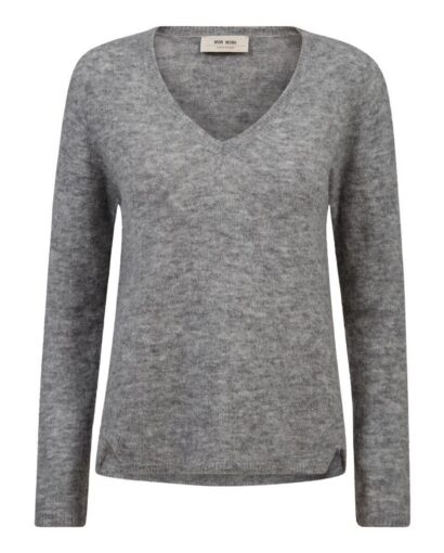 Mape sophia v-neck knit - Grey melange