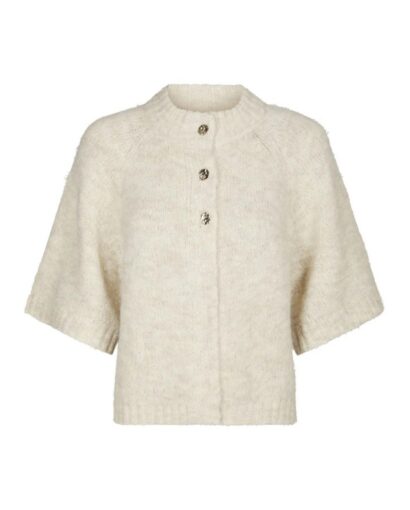 Benuta fluffy knit cardigan - Ivory