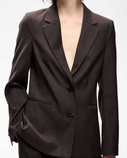 Cadie mel core blazer - Chocolate bown melange