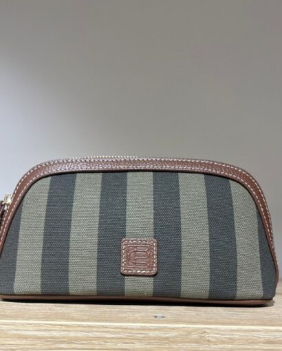 Cosmetic pouch small -  Green stripe