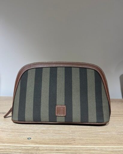 Cosmetic pouch large - Green stripe