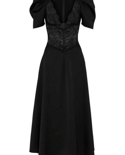 Francis lace midi dress - Black