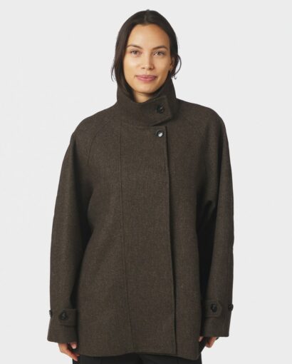 Mariel mini check jacket - Brown