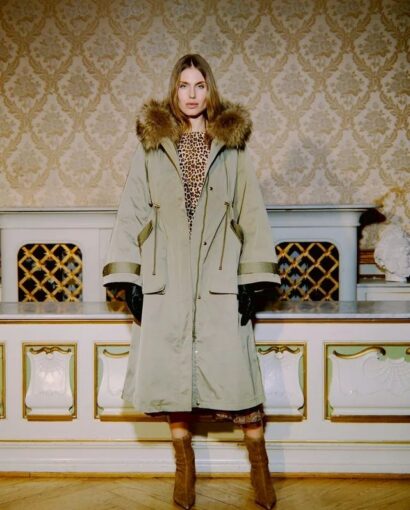 Padded maxi parka - Green