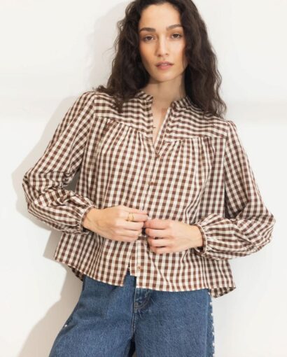 Bellier blouse - Brown check
