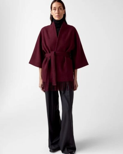 Akila lambwool jacket - Burgundy