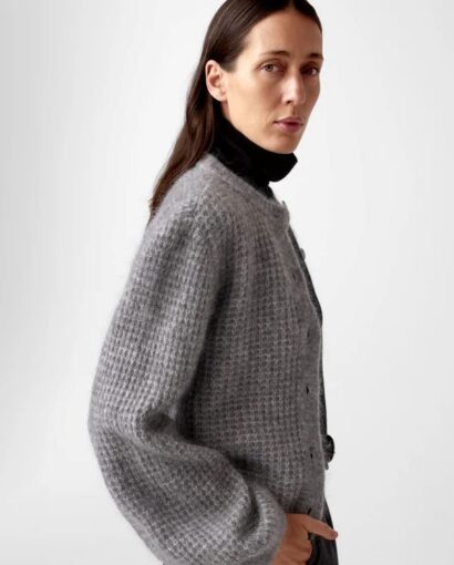 Sofia mohair cardigan - Mid grey mel