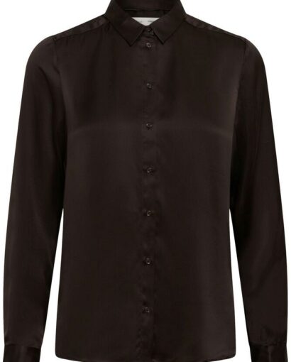 Leonore shirt premium - Chocolate brown