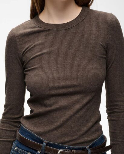 Dagna mel longsleeve - Chocolate brown