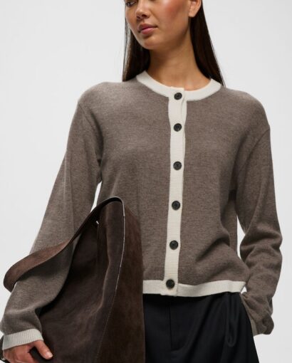Tally monika cardigan - Chocolate brown melange