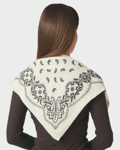 Adelina paisley knit scarf - Offwhite