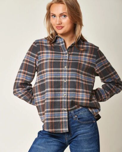 Arc Muted Tartan Shirt - Dk Grey