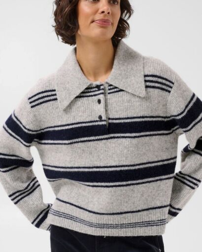 Carilina pullover - Grey/navy stripes