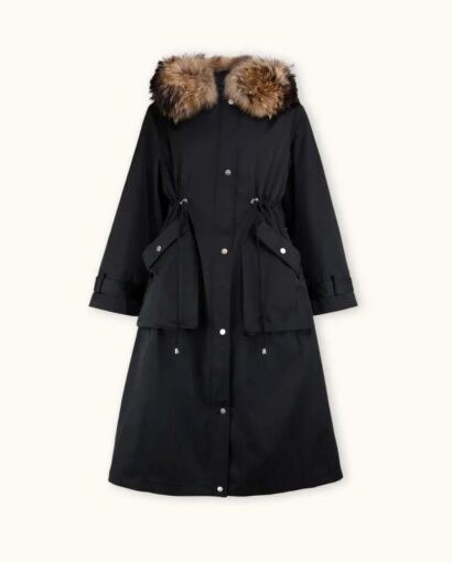 Padded maxi parka - Black