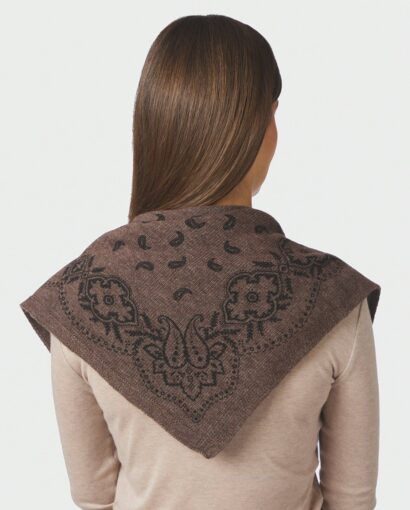 Adelina paisley knit scarf - Brown