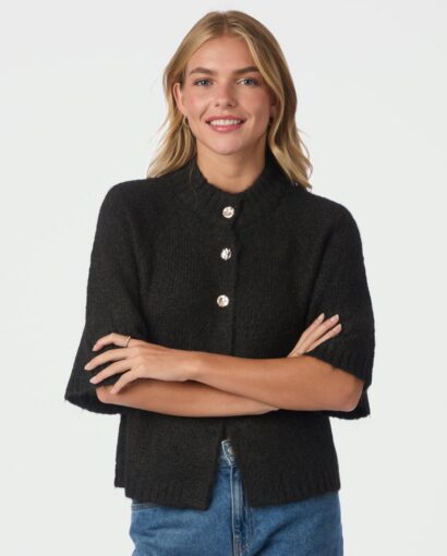 Benuta fluffy knit cardigan - Brown