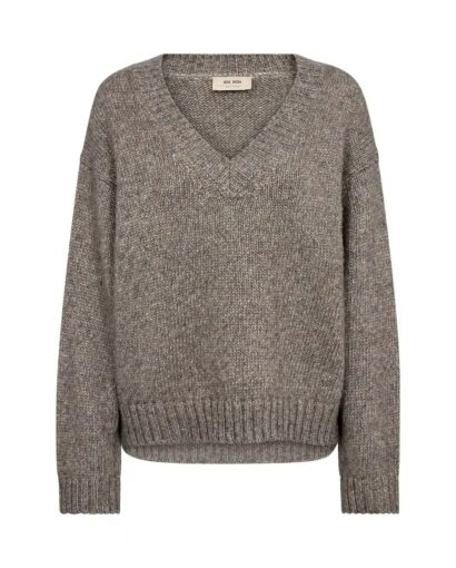 Welma Glam V-neck - Dark grey mel