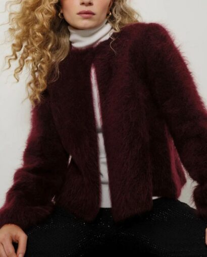 Amelia chunky cardigan - Oxblood