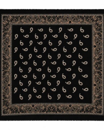 Soft Paisley scarf - Black
