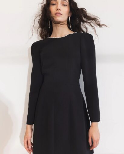 Nathalie pearl dress - Black