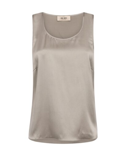 Astrid silk tank top - Mourning dove