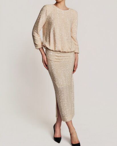 Beaded blouse - Champagne